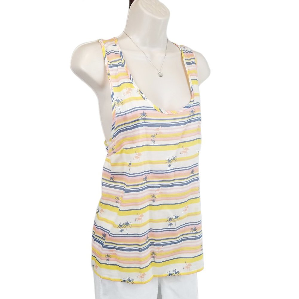 Levi's racerback tank top stripes flamingo XL